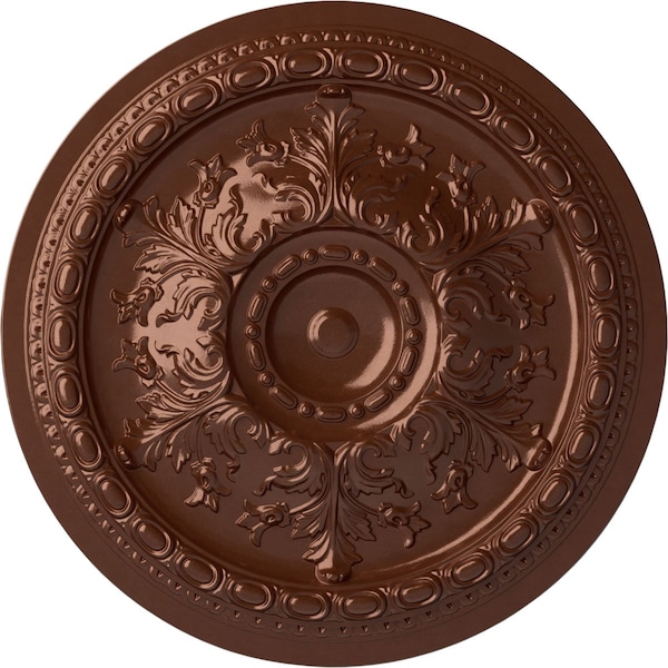 Ekena Millwork Oslo Ceiling Medallion (Fits Canopies up to 7 5/8"), Hand-Painted Copper Penny, 38 3/8"OD x 2 7/8"P CM38OSCPS - main